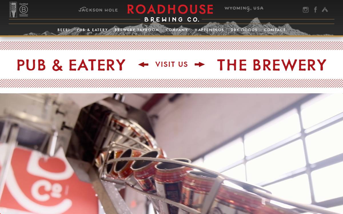 Roadhouse Brewing Co. website preview