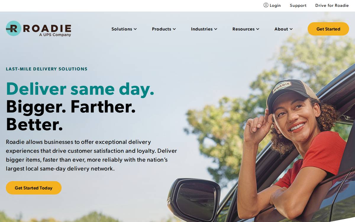 Roadie website preview