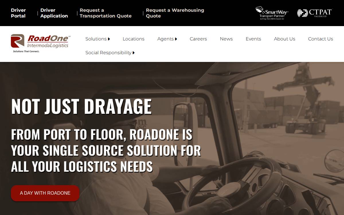RoadOne IntermodaLogistics website preview