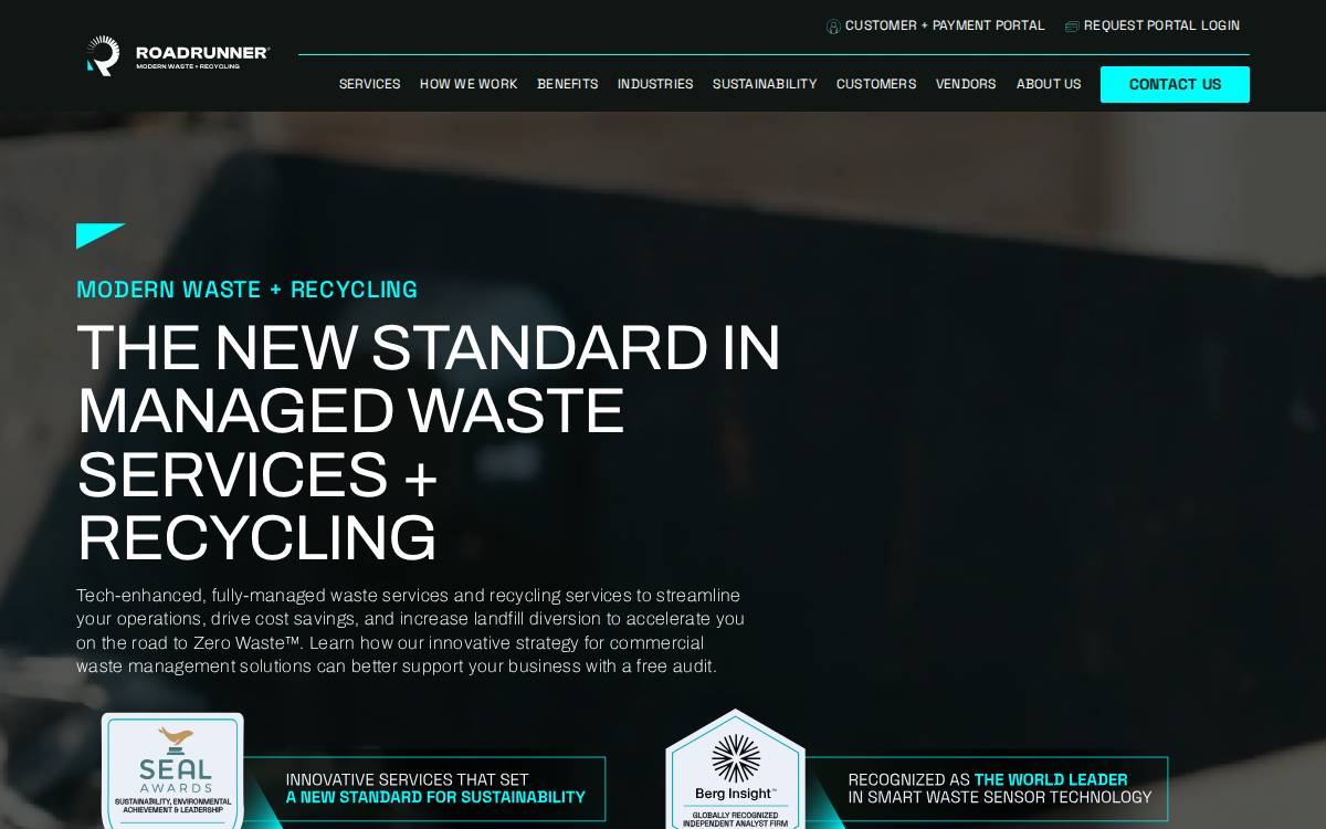 RoadRunner Recycling, Inc. website preview