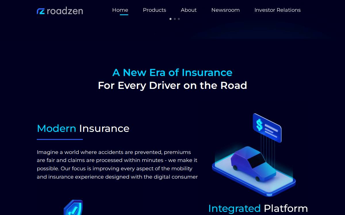 Roadzen website preview