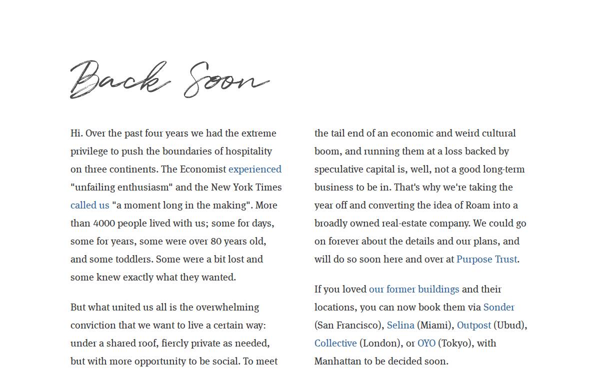 Roam website preview