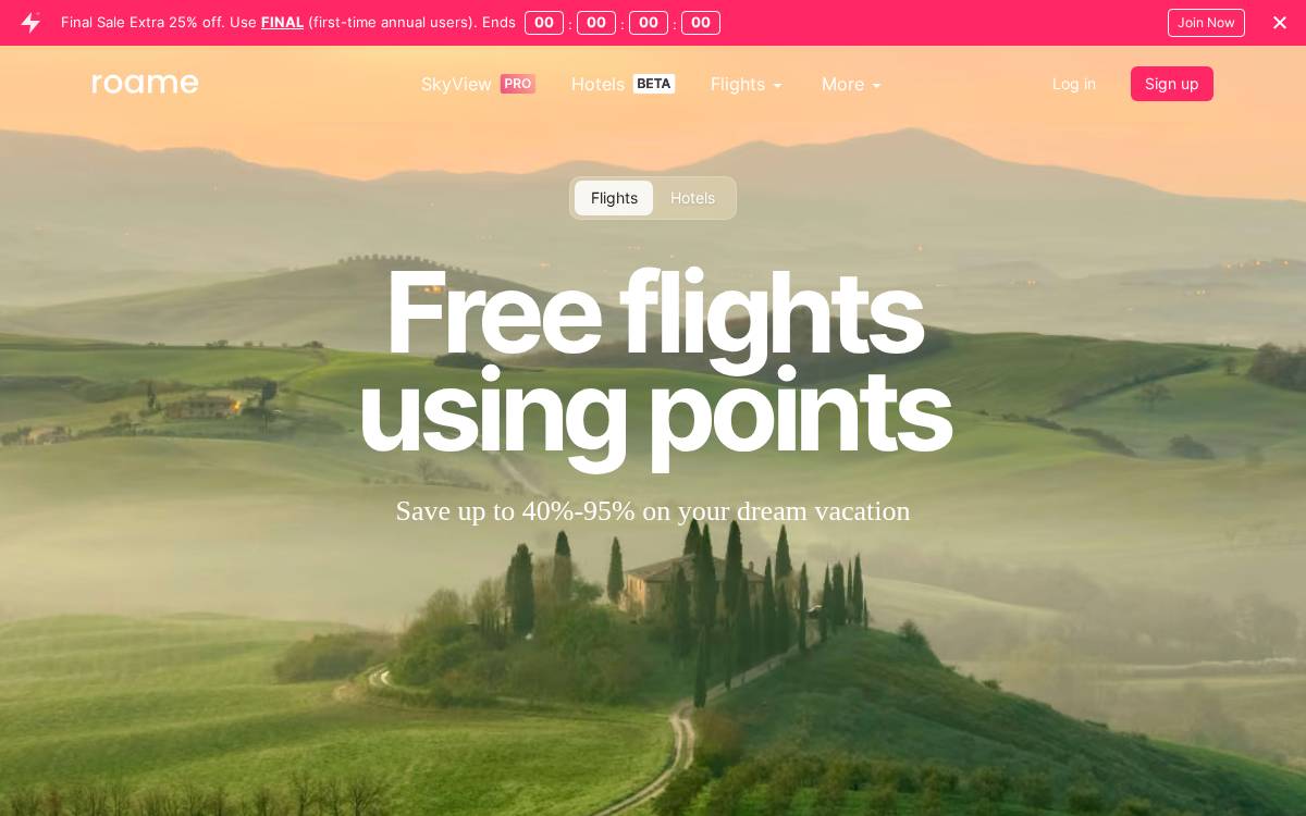 Roame website preview