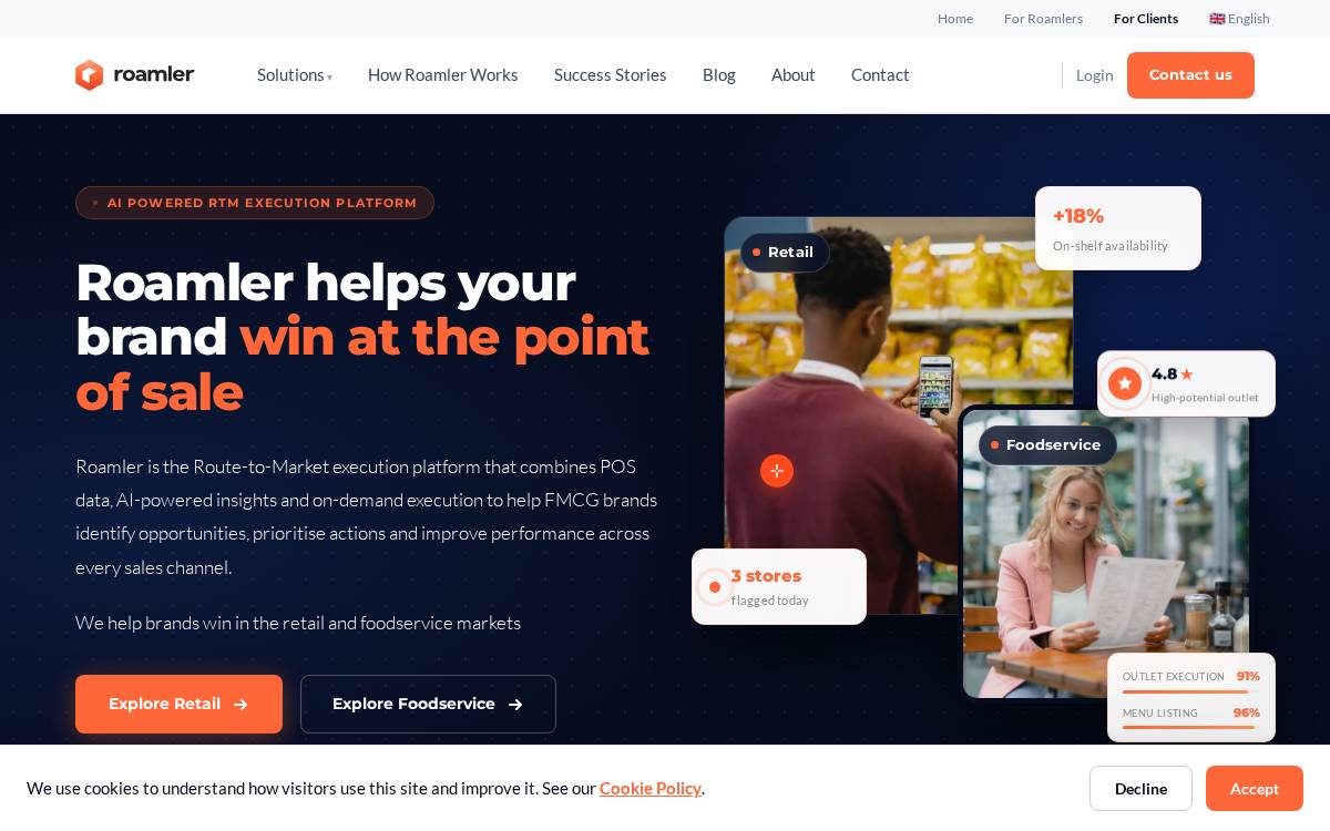 Roamler website preview