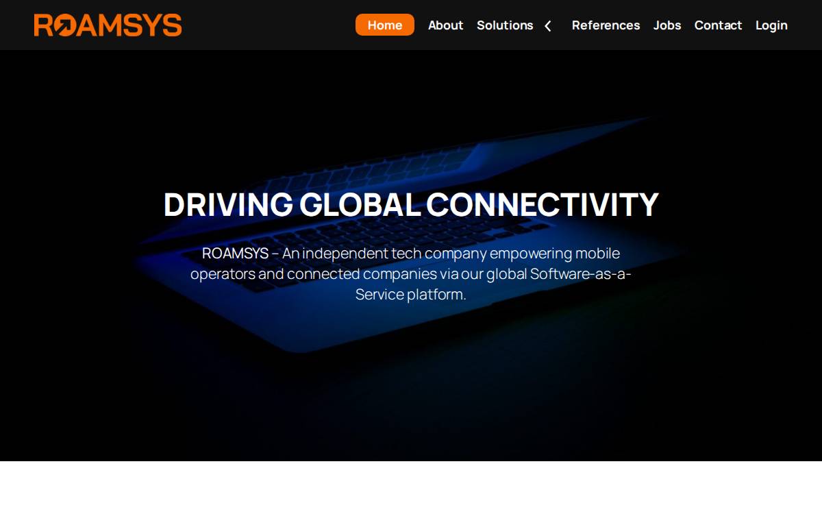 RoamsysNext website preview