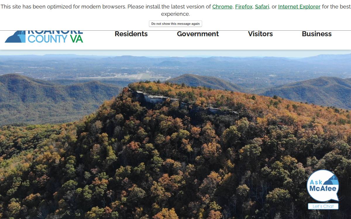 Roanokecountyva website preview