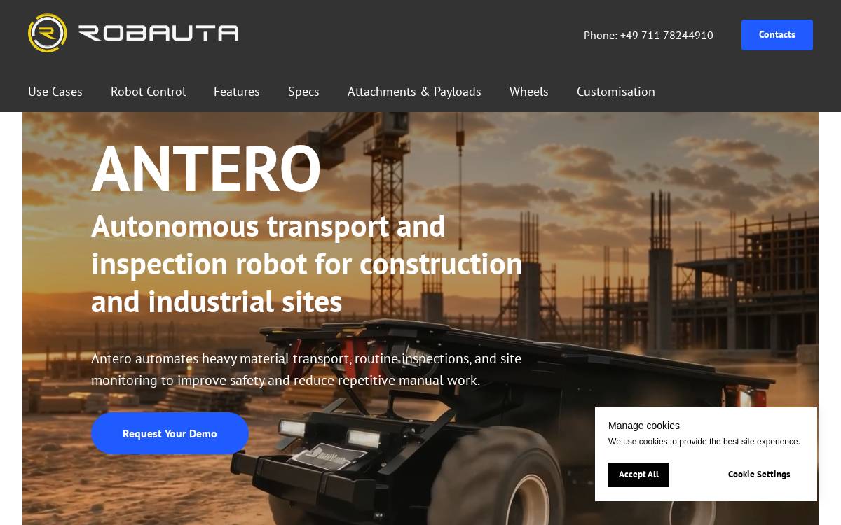 Robauta website preview