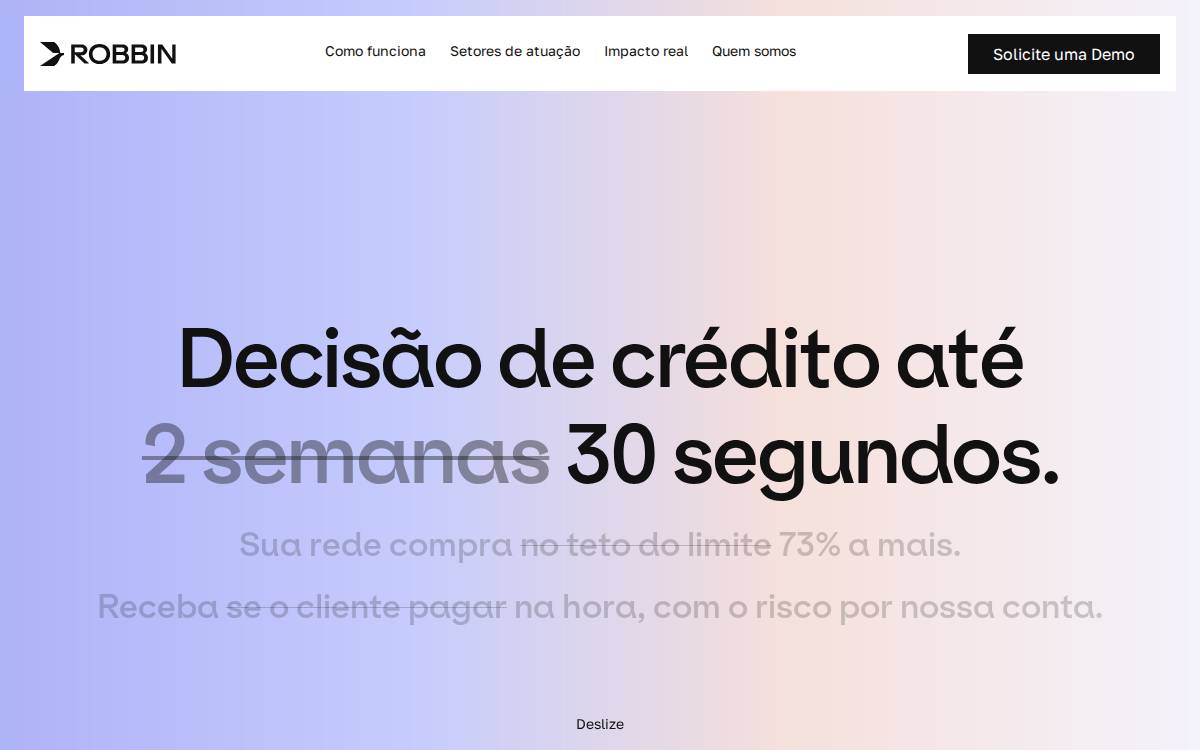 Robbin website preview