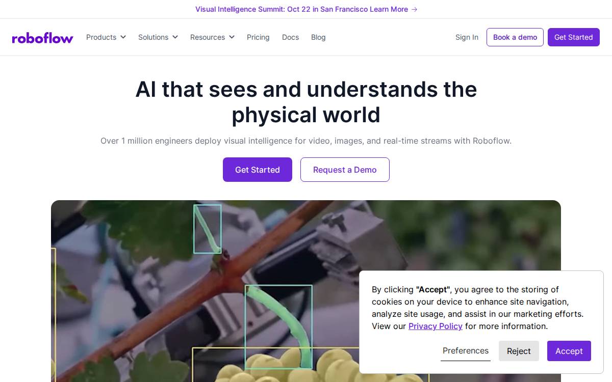 Roboflow website preview