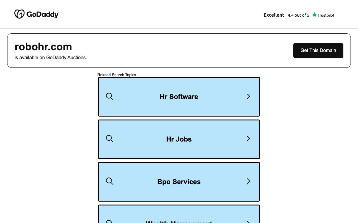 RoboHR website preview