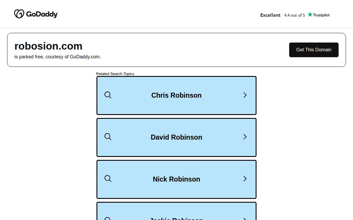 Robosion website preview