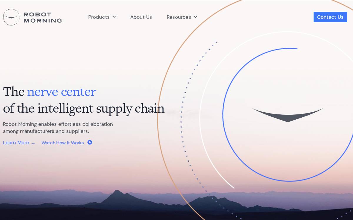 Robot Morning website preview