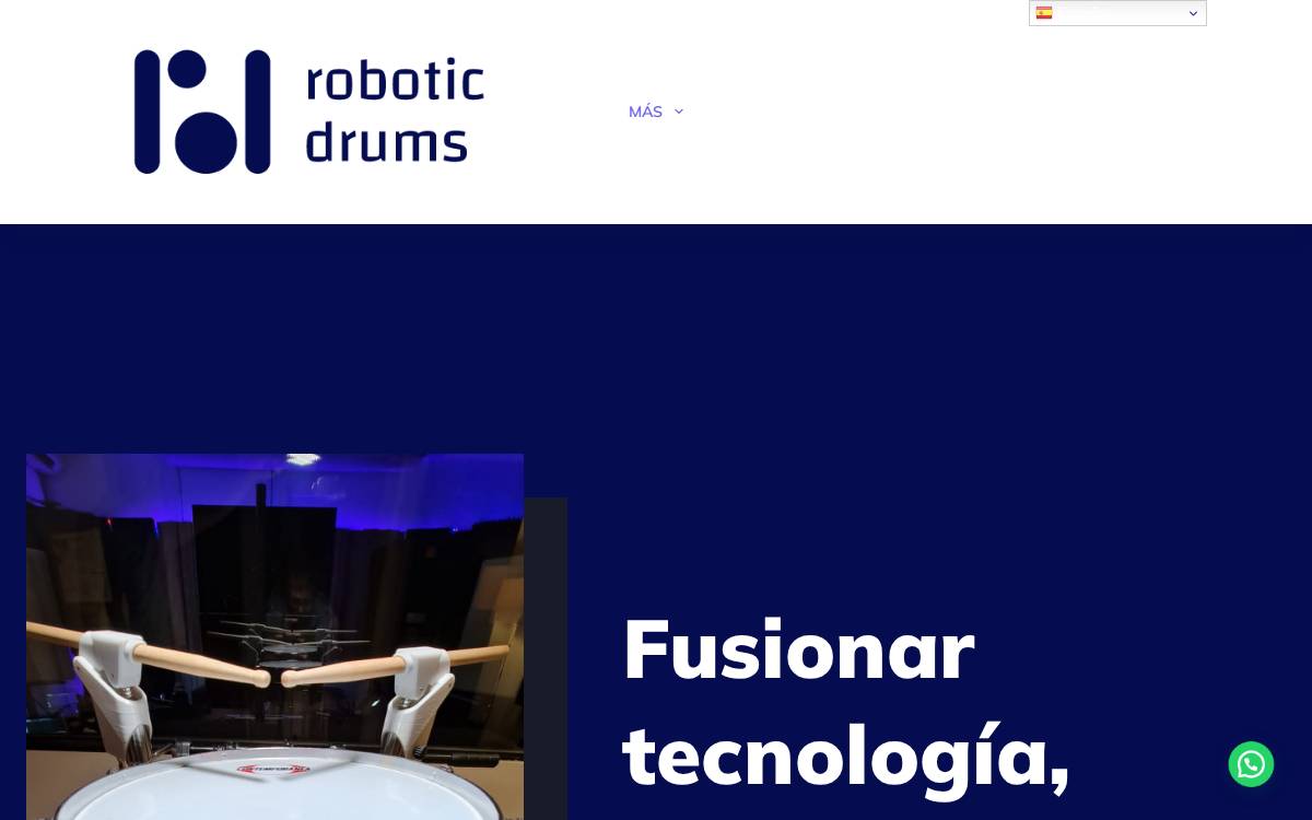 Robotic Drums website preview