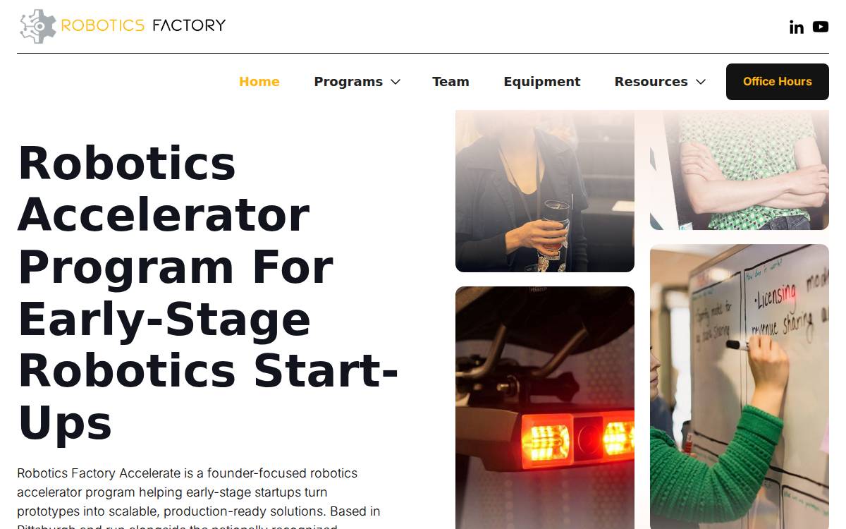 Robotics Factory website preview