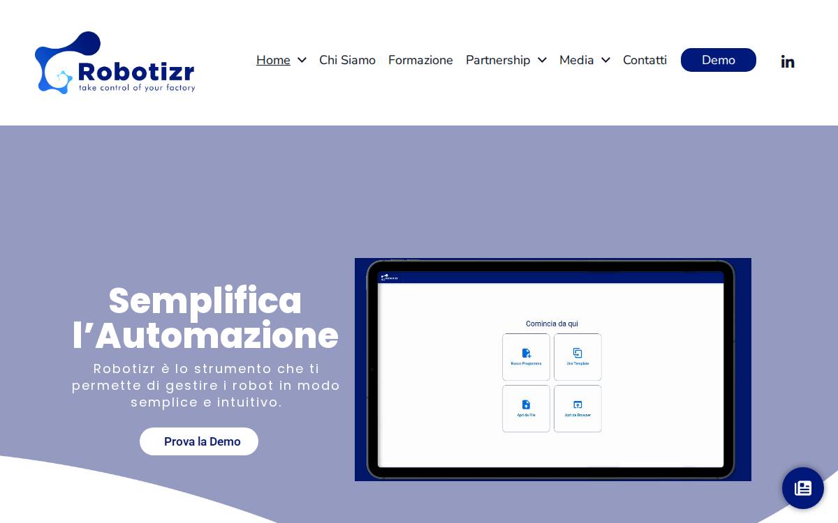 Robotizr website preview