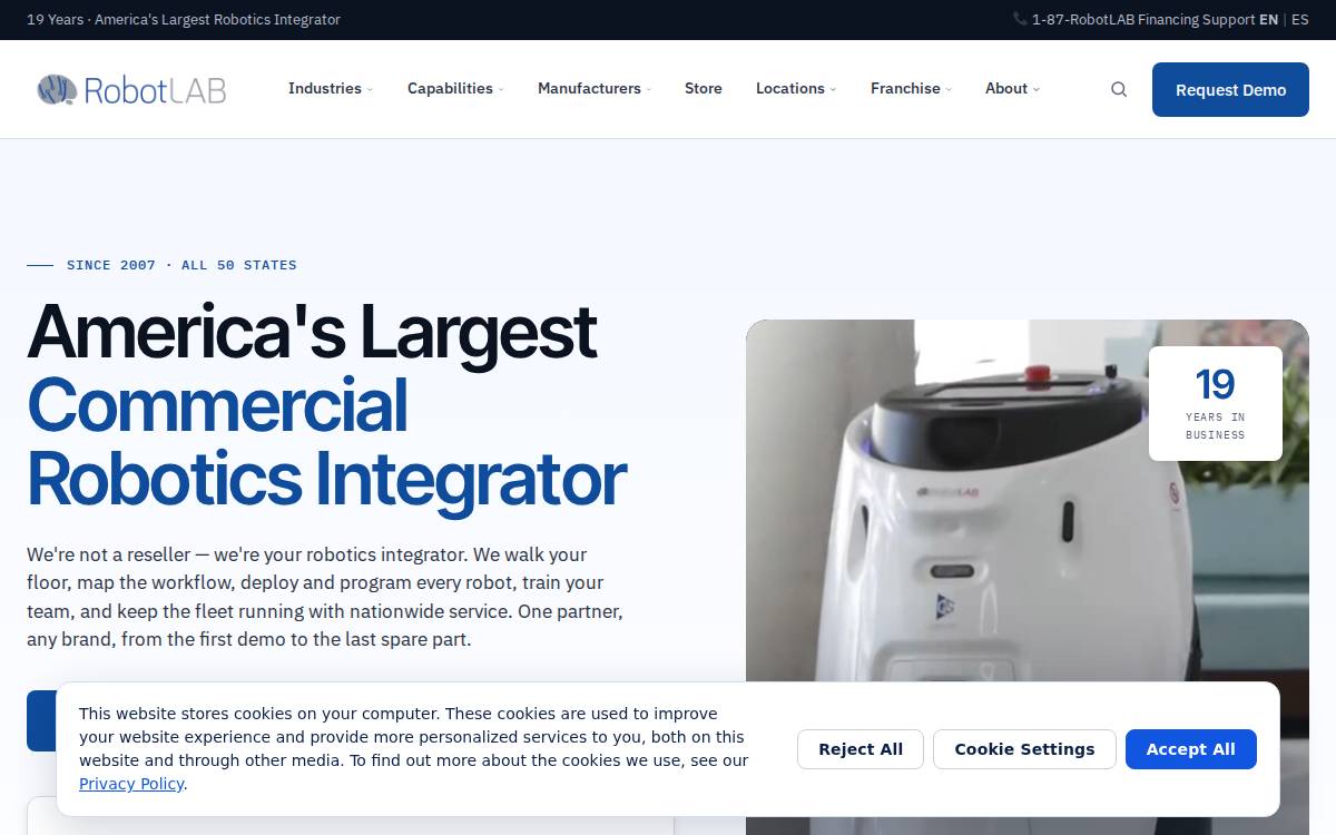 RobotLAB website preview