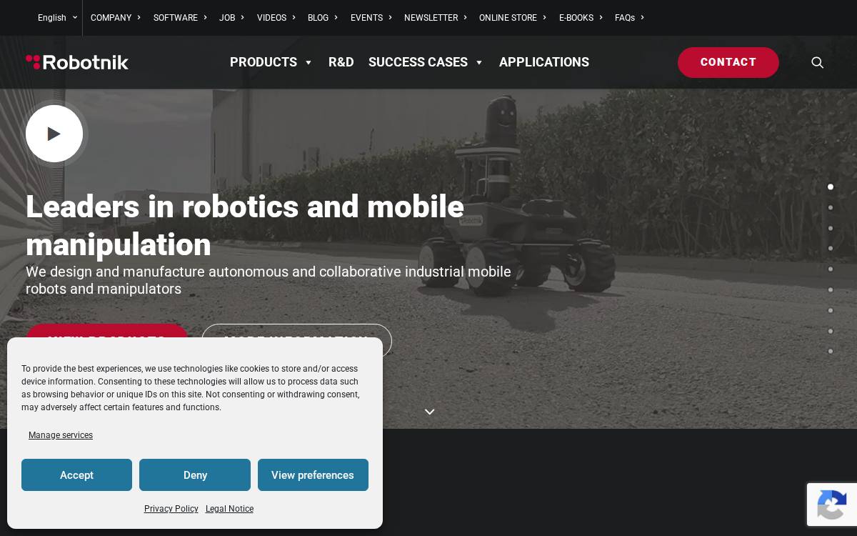 Robotnik website preview