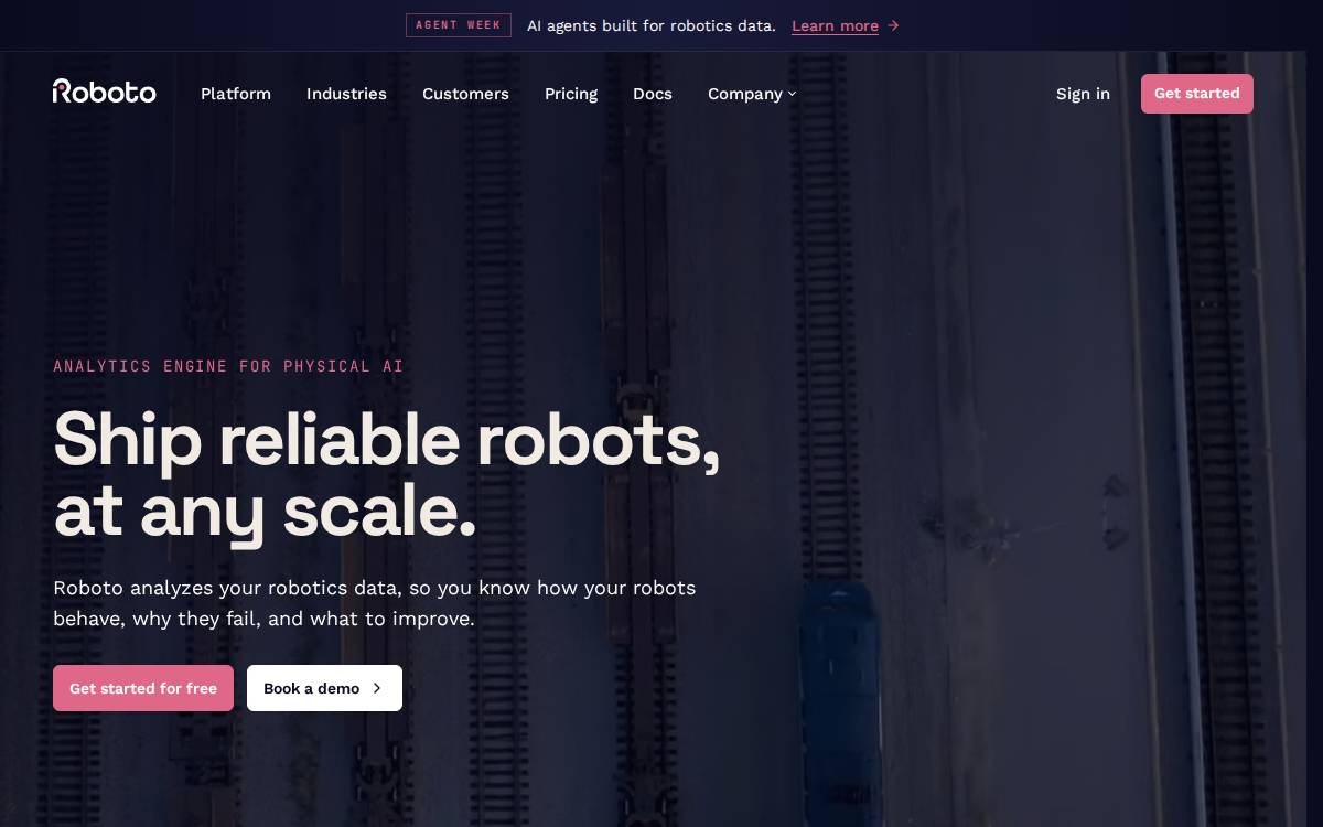 Roboto website preview