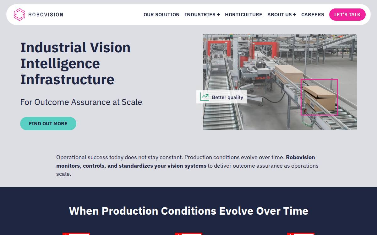Robovision website preview