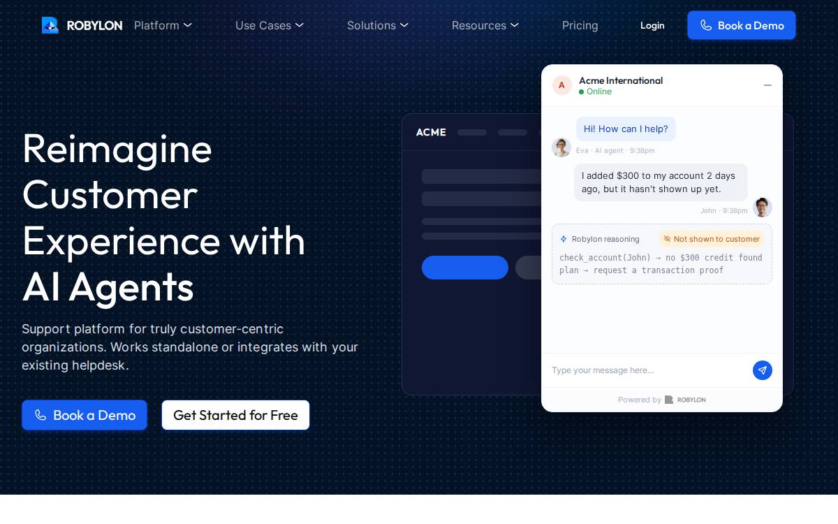 Robylon AI website preview