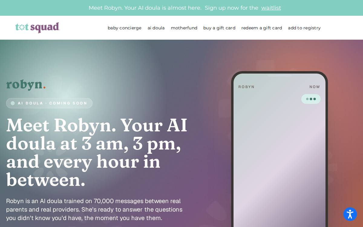 Robyn website preview