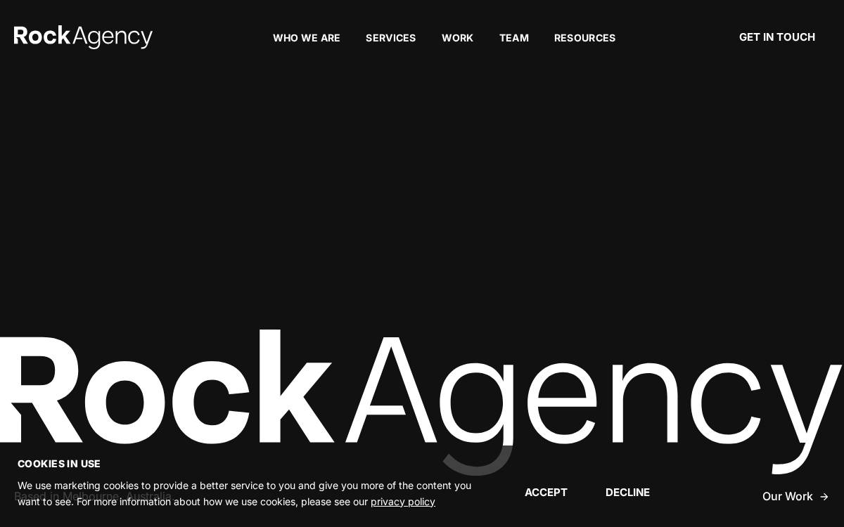 Rock Agency website preview