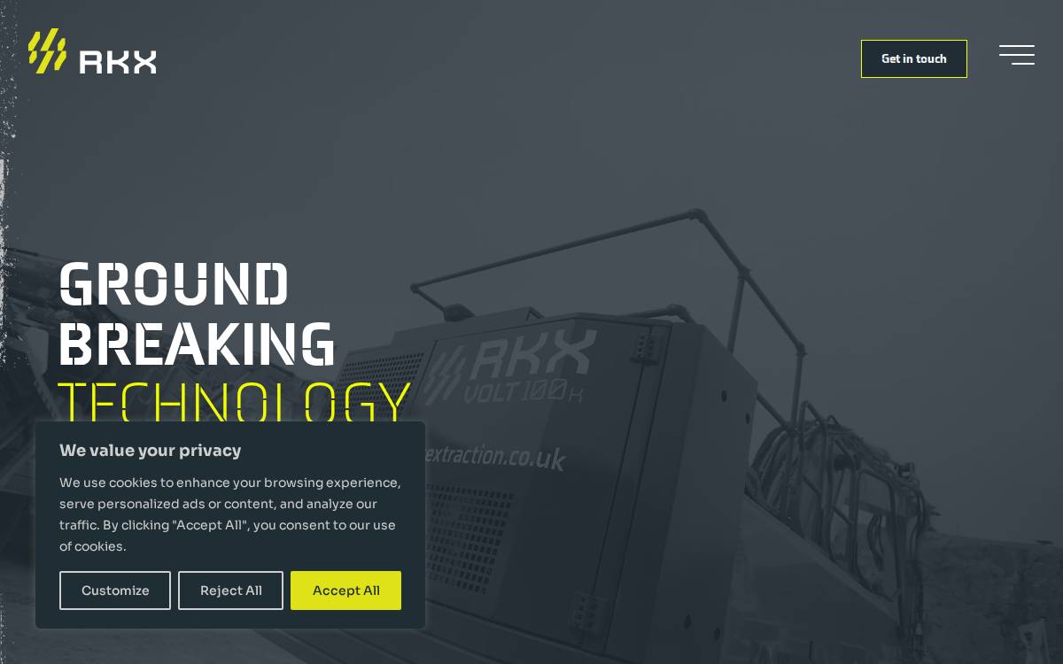 rock-extraction website preview