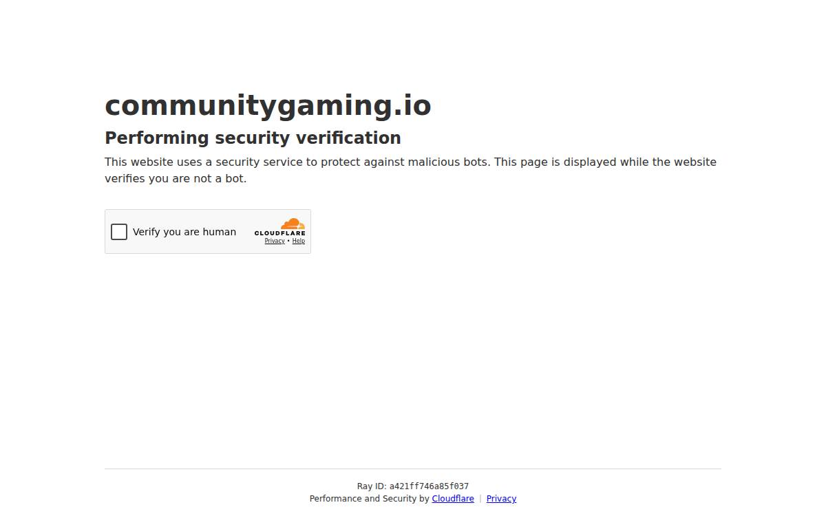 Community Gaming website preview