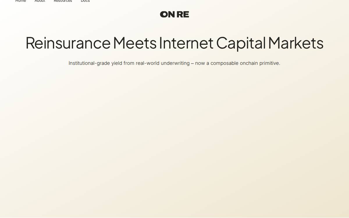 OnRe website preview