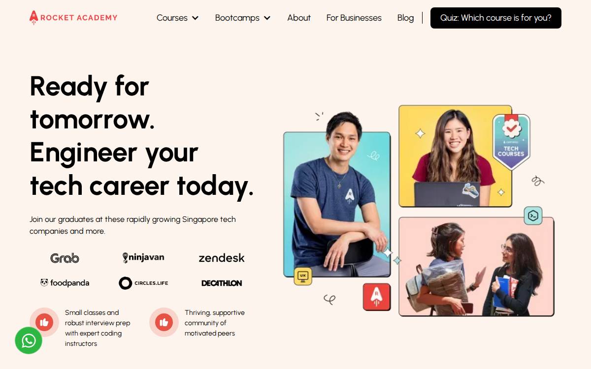 Rocket Academy website preview