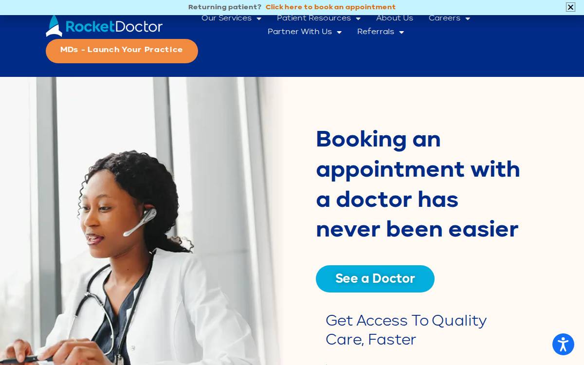 Rocket Doctor website preview