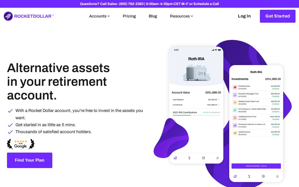 Rocket Dollar website preview