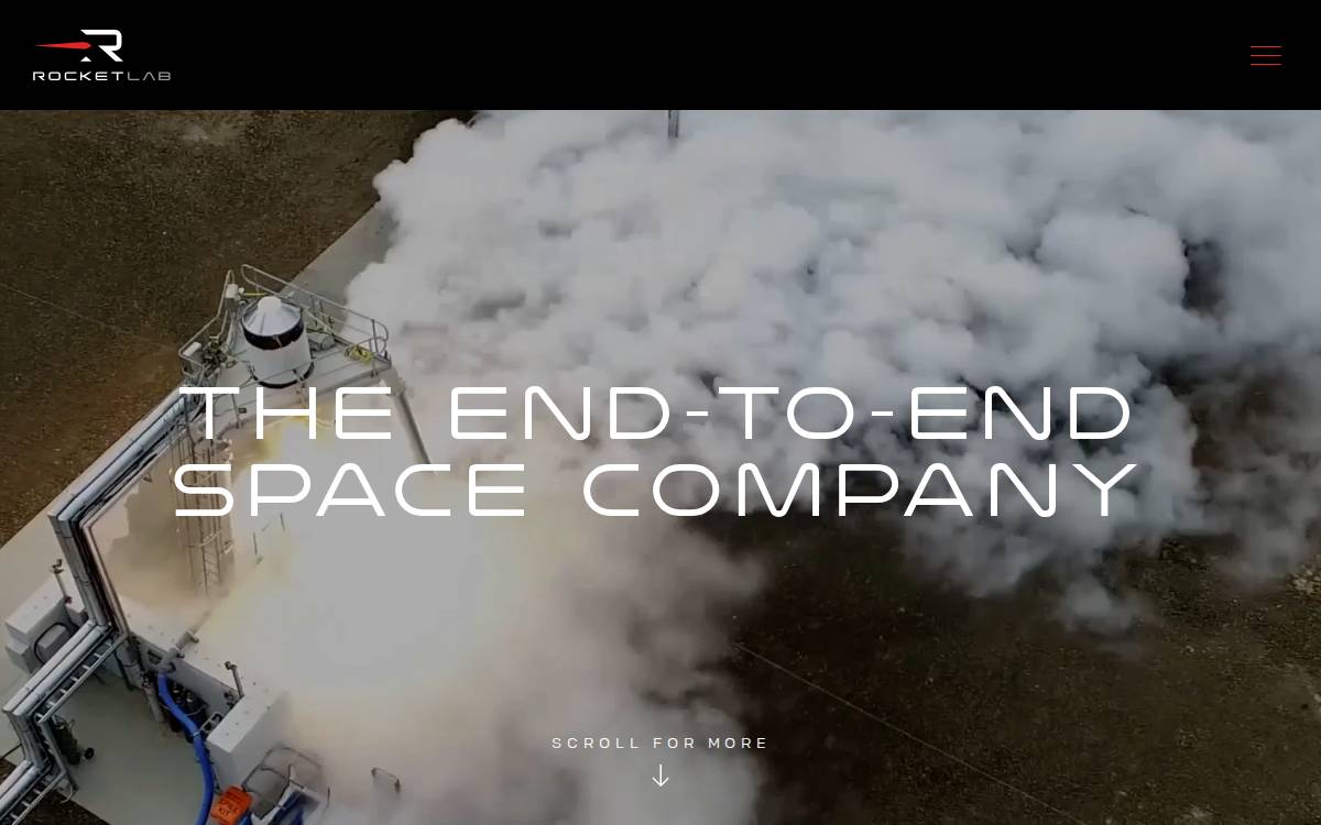 Rocket Lab website preview