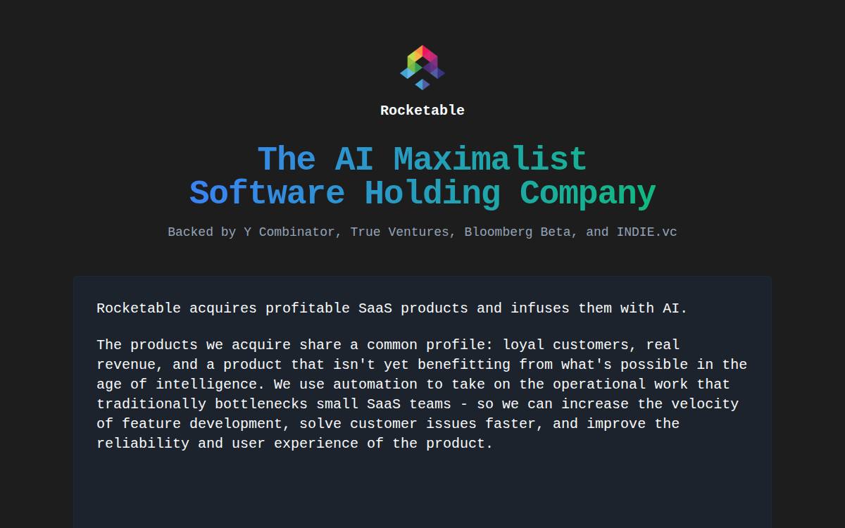 Rocketable website preview