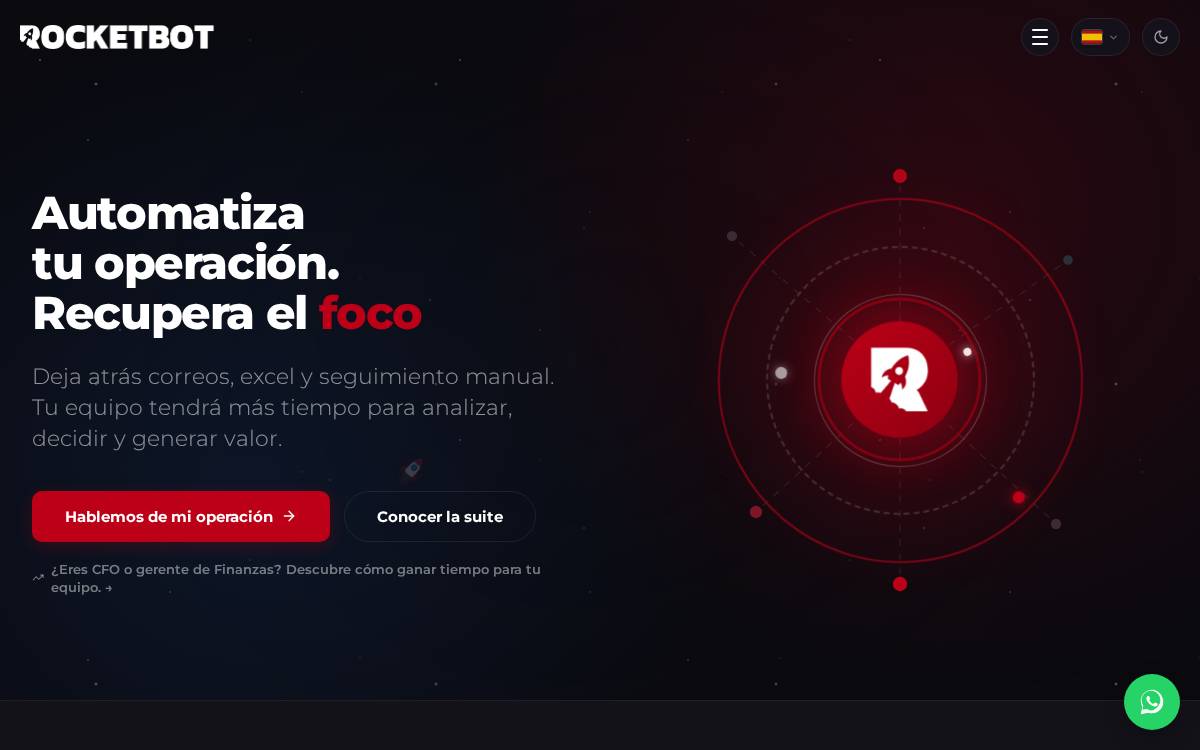 Rocketbot website preview