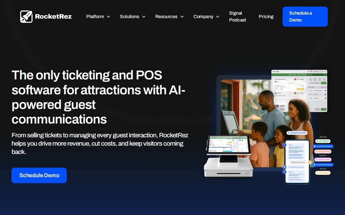 RocketRez website preview