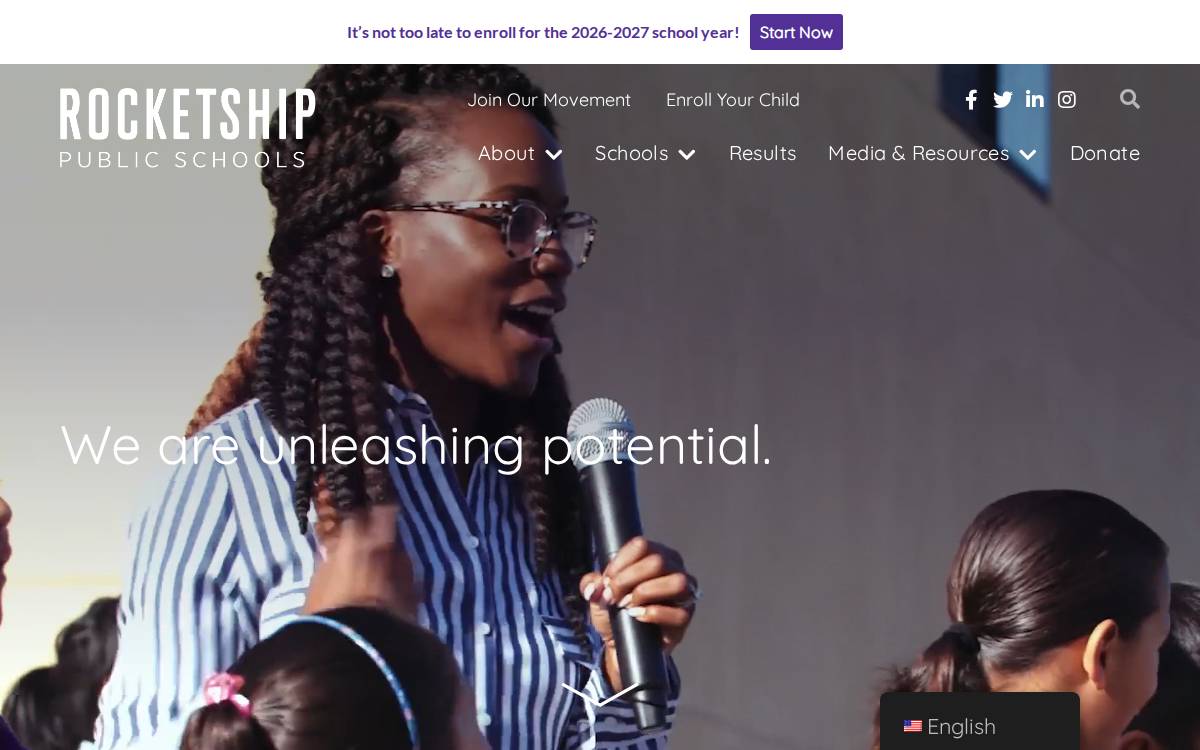 Rocketshipschools website preview