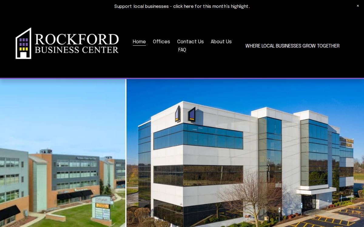 Rockford Business Center website preview