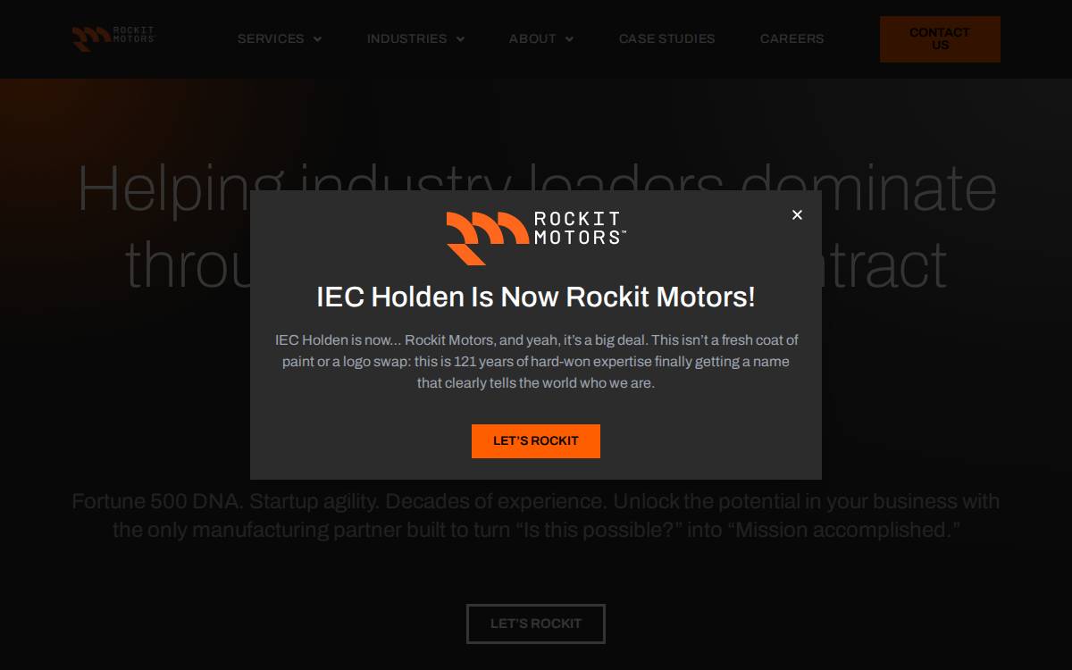 Rockit Motors website preview