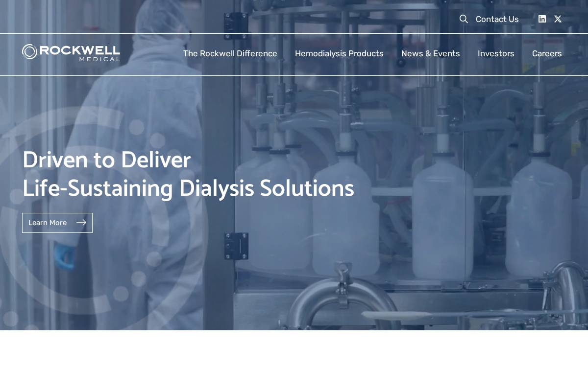 Rockwell Medical website preview
