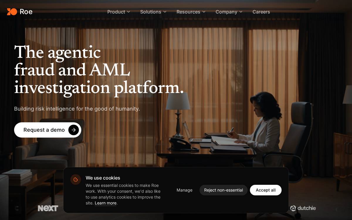 Roe AI website preview