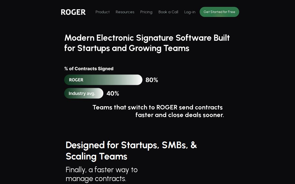 ROGER website preview