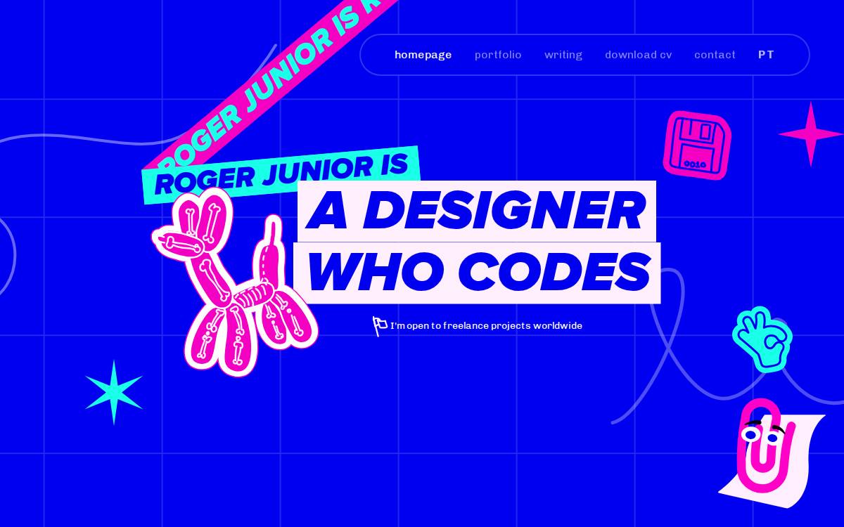 Rogerjunior website preview