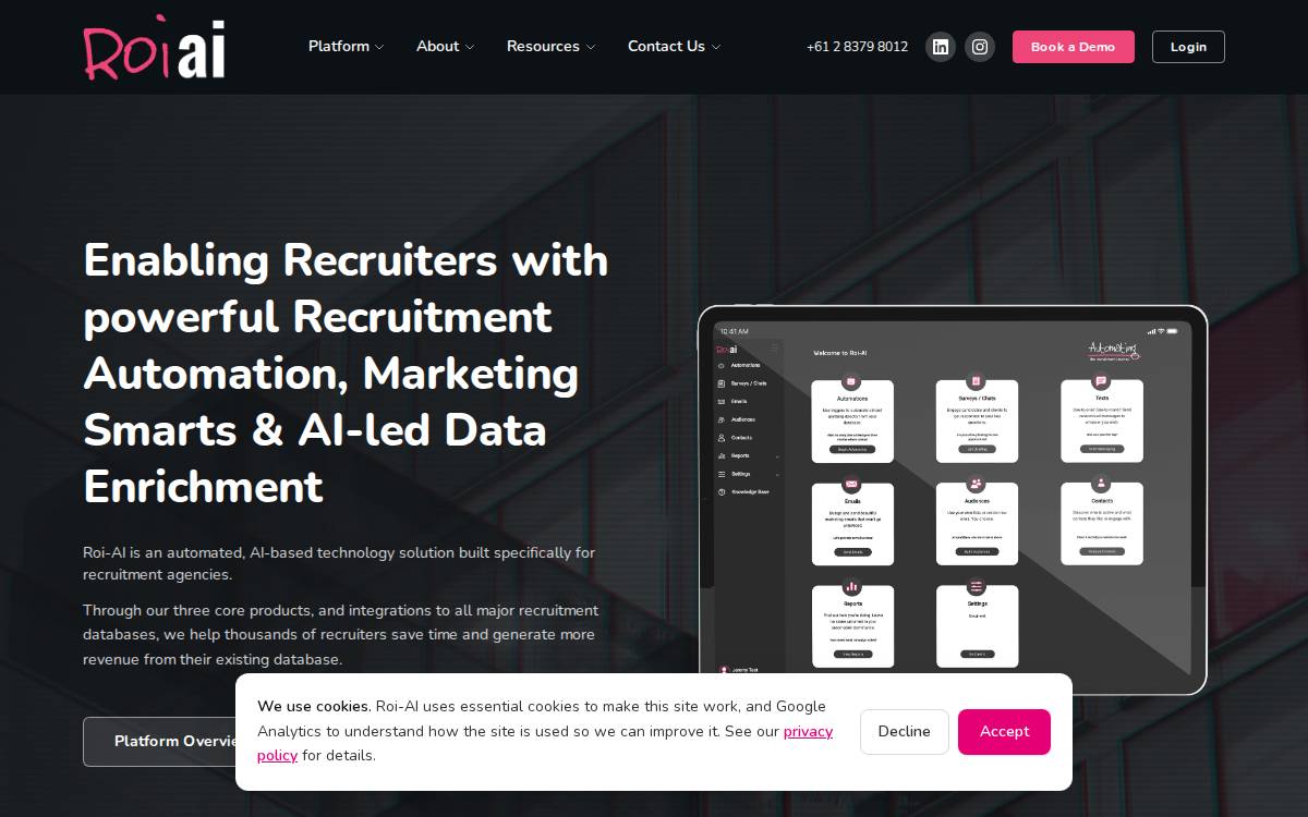 Roi AI website preview