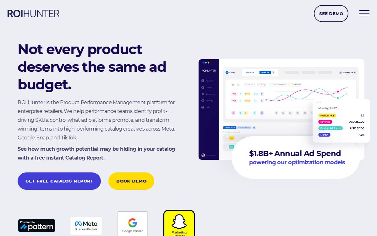 Roihunter website preview