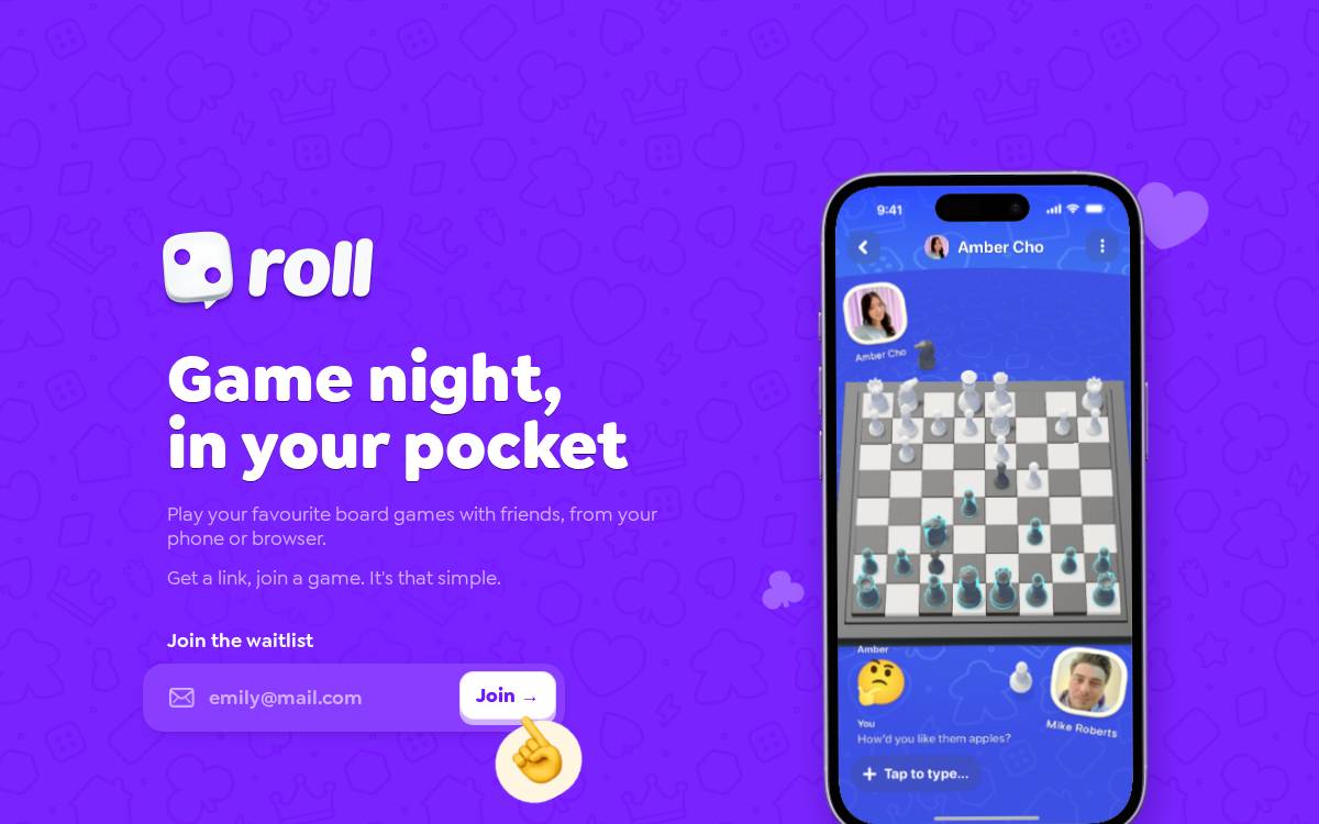 Roll website preview