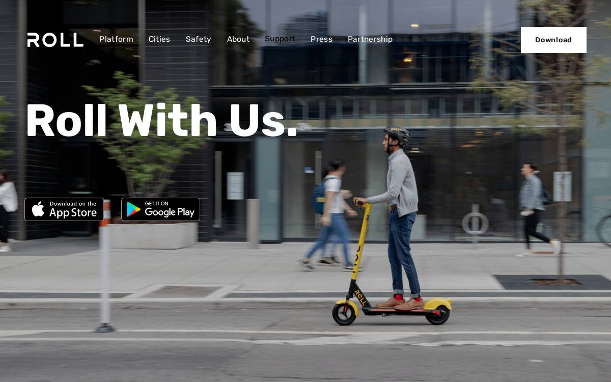 Roll Scooters website preview