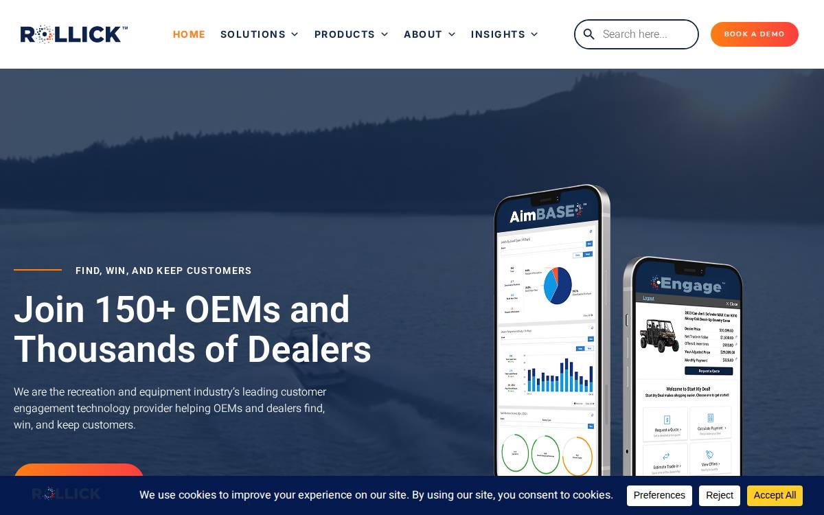 Rollick website preview