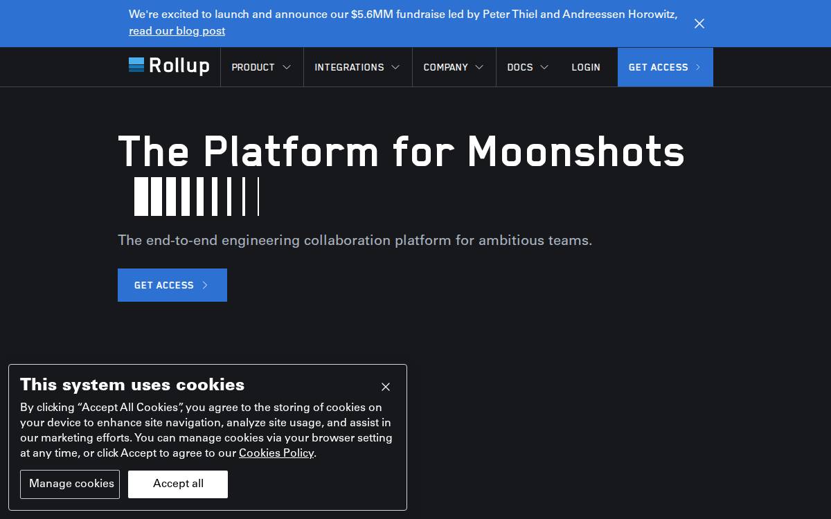 Rollup AI website preview
