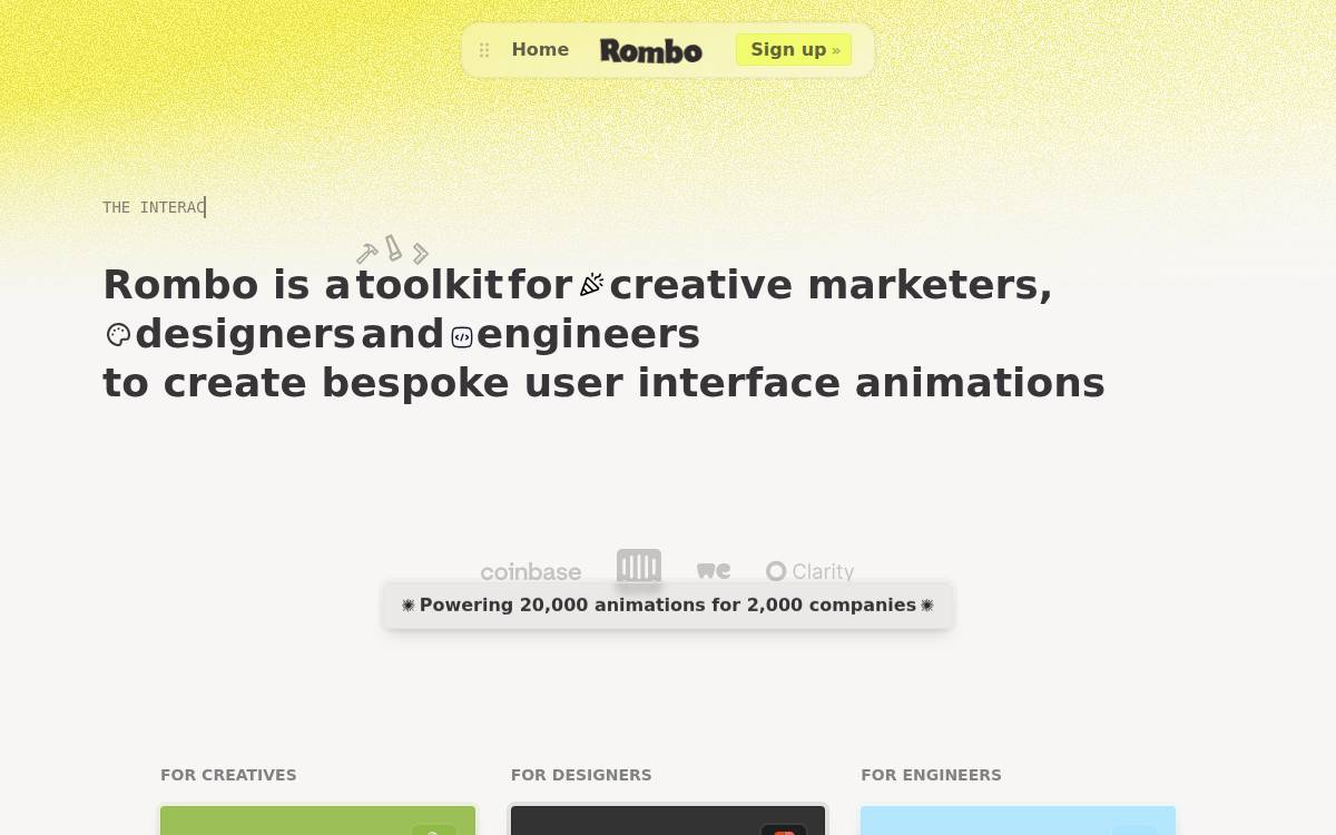 Rombo website preview